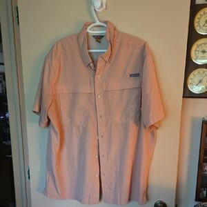 Eddie Bauer Orange Casual Button Down Shirt